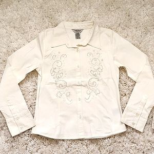 Guess jeans off- white shirt M 10/12